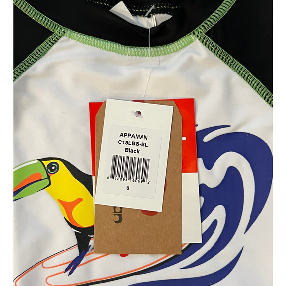 NWT Appaman Surfing Toucan Long Sleeve Rashguard Size 6 - Picture 2 of 5